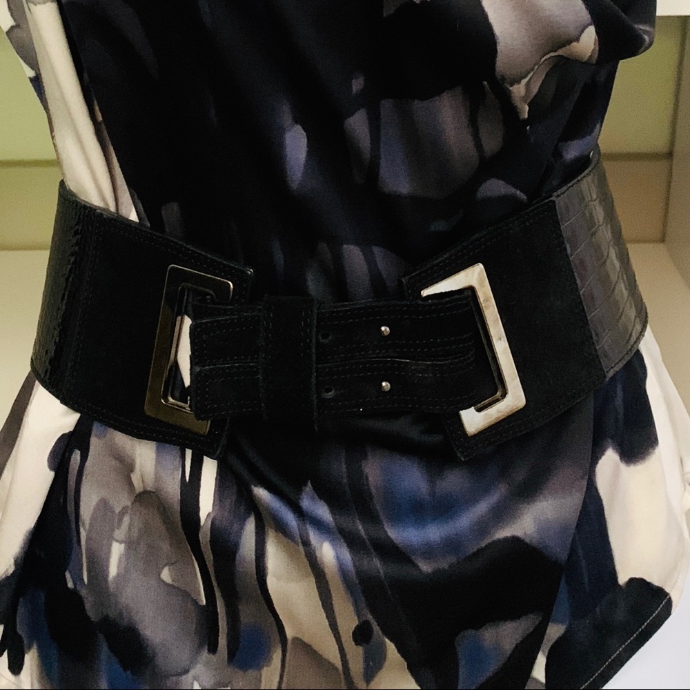 MaxMara leather & suede cinch belt - Picture 4 of 4
